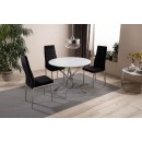 Стол обеденный SIGNAL AGIS белый мрамор/хром 90